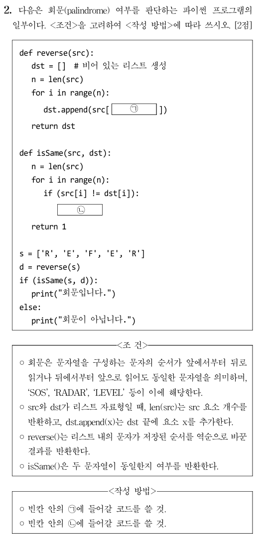회문 여부 판단