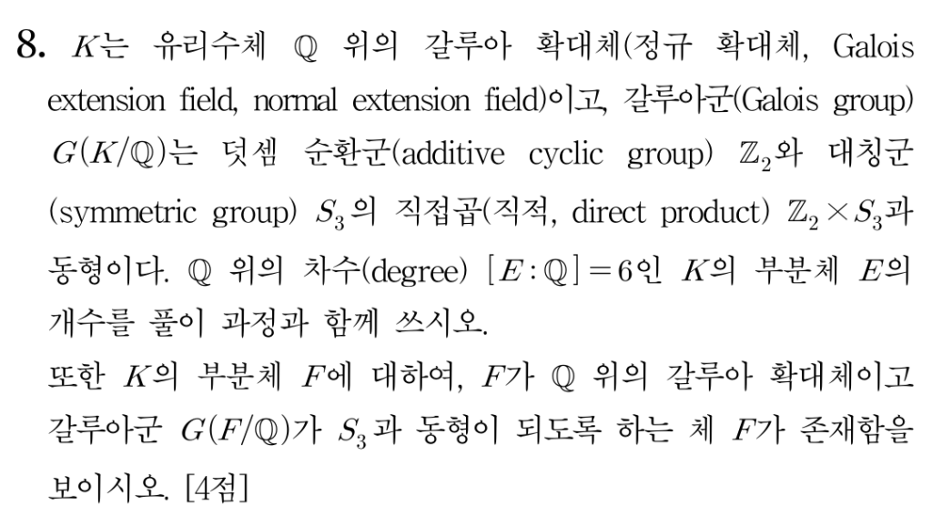 갈루아 확대체와 갈루아군