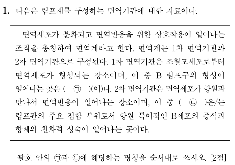림프계 면역기관