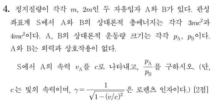 관성좌표계와 상대론적 총 에너지